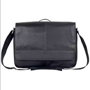 Kenneth Cole Reaction Leather Crossbody 15.6" Laptop & Tablet Messenger Bag